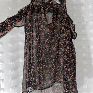 Cut out shoulder blouse